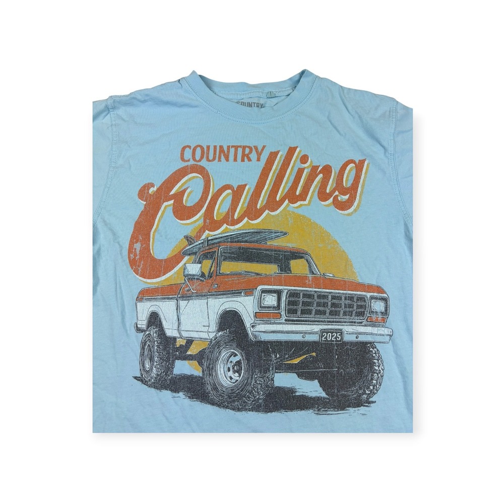 Country Calling Festival 2025 Ocean City MD Graphic T-Shirt Blue Small USA Made